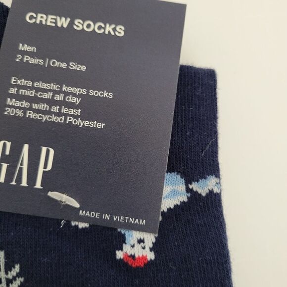 Gap Mens crew socks 4pcs in all one size fits all NWT - Picture 4 of 8